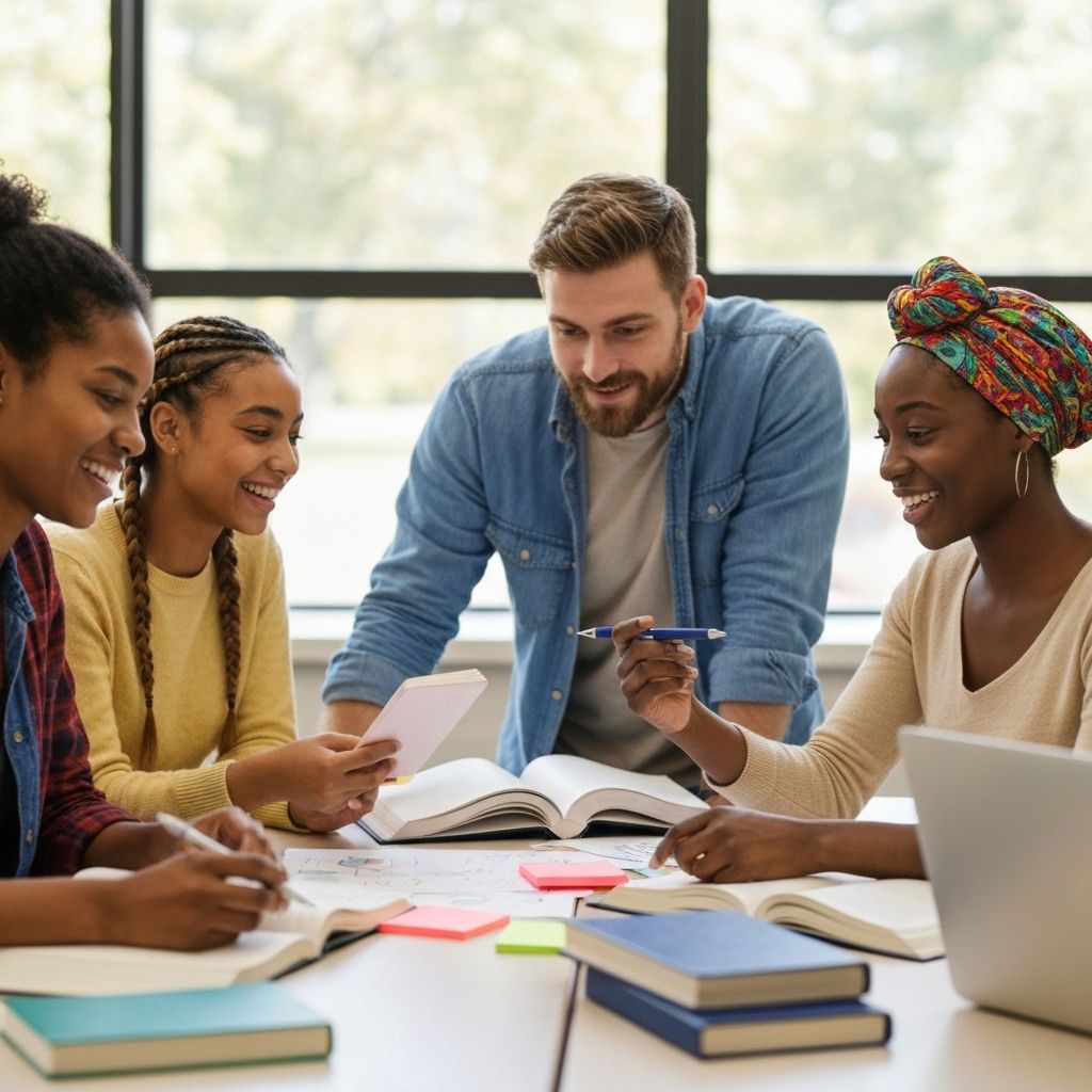 Estudiantes trabajando